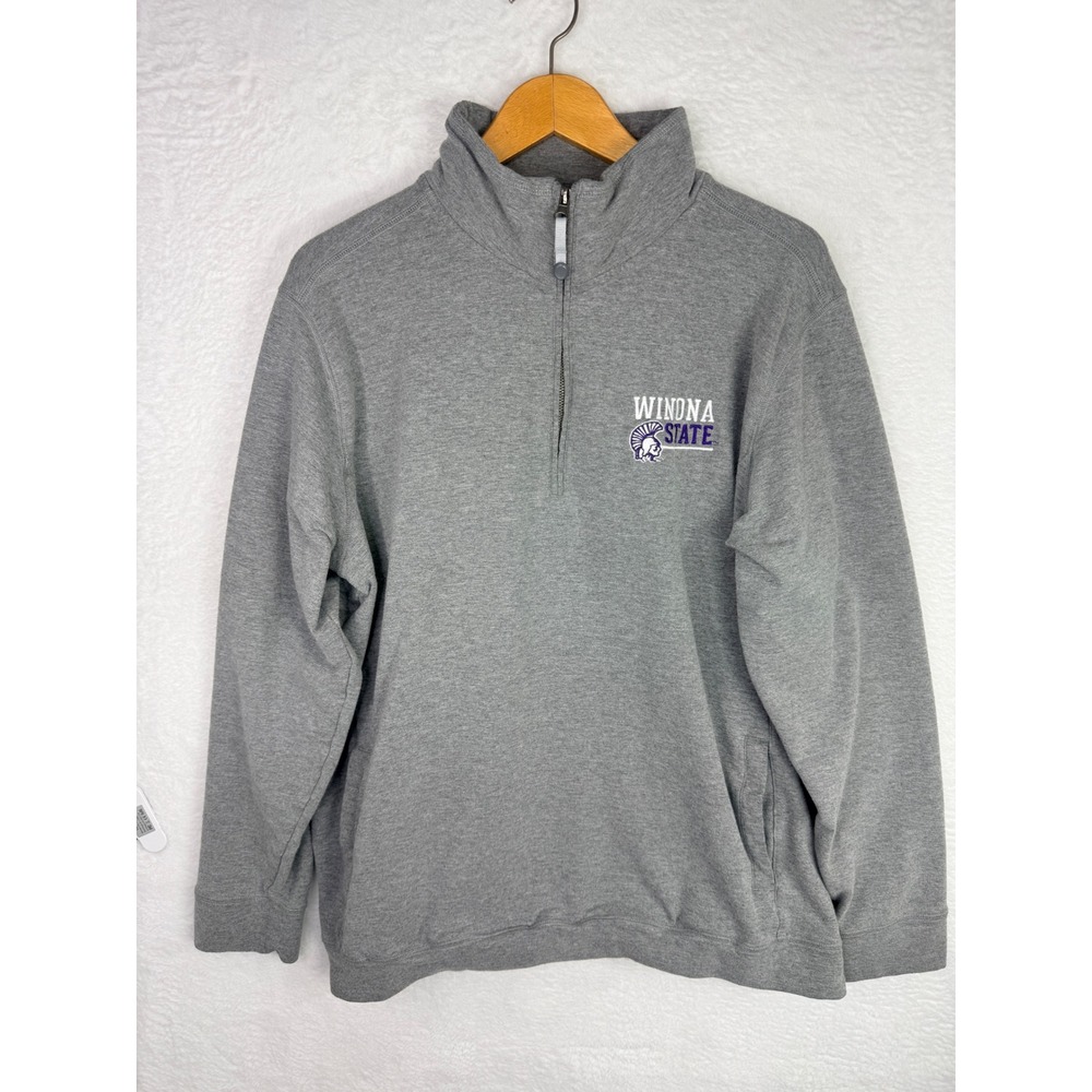 Gear For Sports Winona State Warriors Quarter Zip Pullover Gray Mens XL